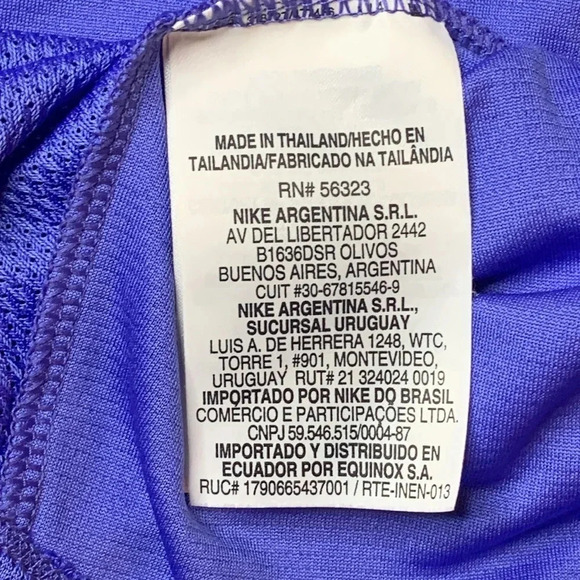 Nike Dri-Fit Athletic T-Shirt Mesh Back Purple & Orange Size Medium - Picture 4 of 9